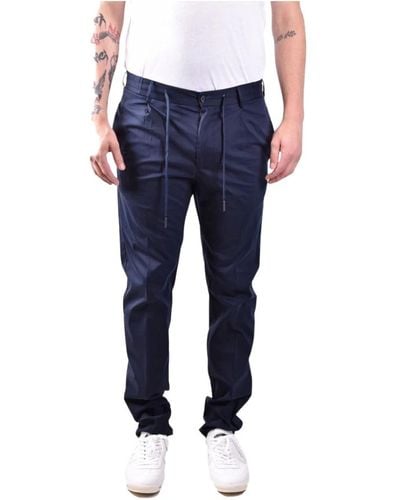 Tagliatore Trousers > slim-fit trousers - Bleu