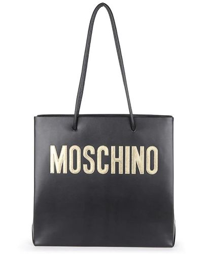 Moschino Tote Bags - Black