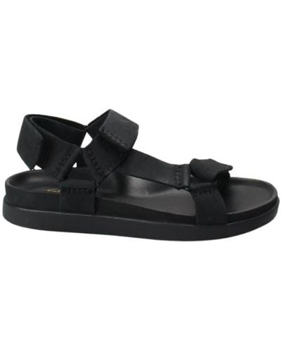 Clarks Flat Sandals - Black