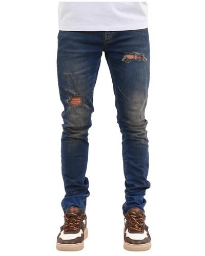 FLANEUR HOMME Jeans > slim-fit jeans - Bleu