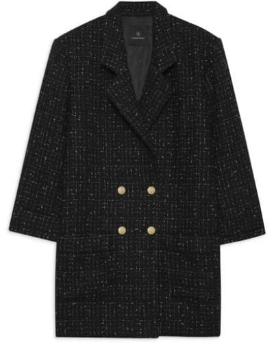 Anine Bing Vintage tweed kleid katharine schwarz/weiß