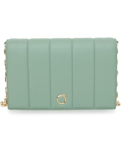 Trussardi Dune crossbody md quilted smooth faux leather - Verde