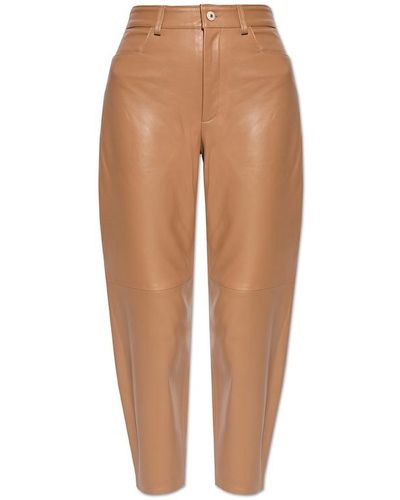 Wandler Chamomile high-rise leather trousers - Neutro