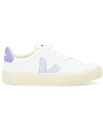 Veja Canvas sneaker in weiß, blau und lila