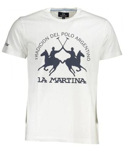 La Martina T-shirt con stampa grafica - Bianco