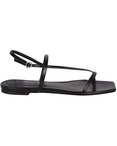 Aeyde Shoes > sandals > flat sandals - Noir