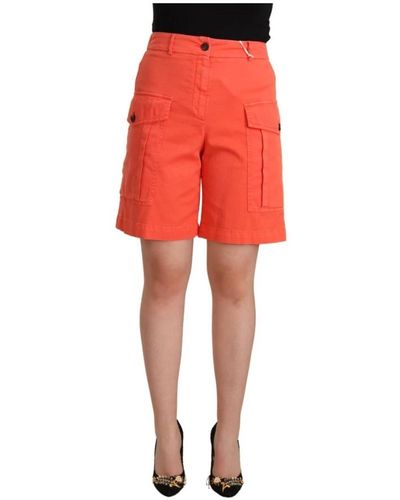 Peserico Eleganti shorts arancioni da donna - Rosso