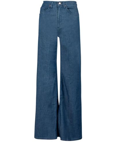 Don The Fuller High-waist palazzo jeans dunkelblau