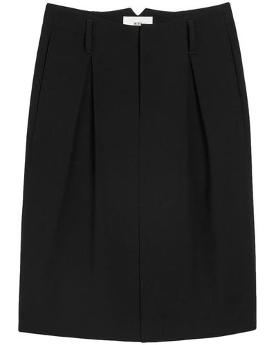 Ami Paris Midi Skirts - Black