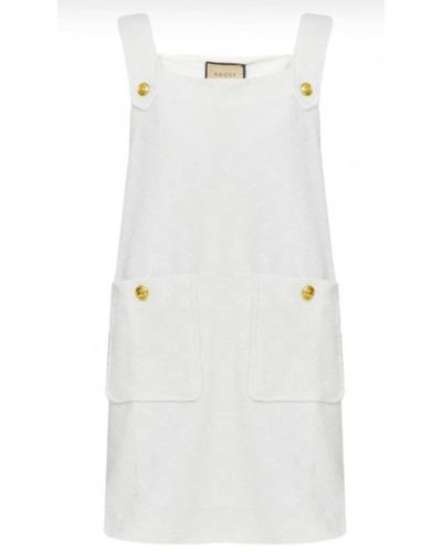 Gucci Gg baumwolljersey minikleid - Weiß