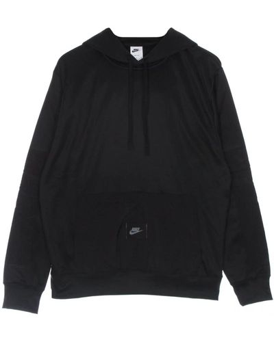 Nike Schwarzer fleece hoodie streetwear stil