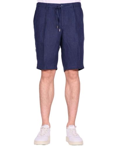 BRIGLIA Blaue bermuda-shorts mit elastischem bund