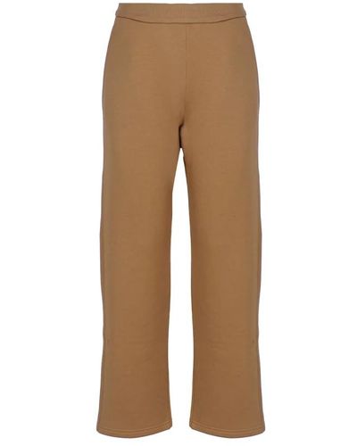 Max Mara Pantalones de algodón elásticos color camel - Neutro