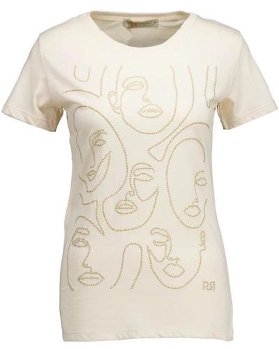 Rinascimento S t-shirt mit gesichtsdruck - Natur