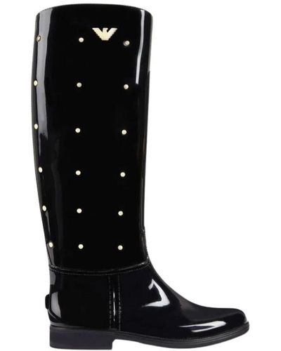 Emporio Armani Rain Boots - Black