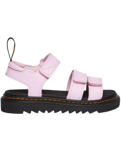 Dr. Martens Rosa athena sandalen mit klettverschluss - Pink