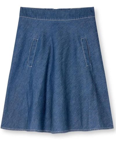 Mads Nørgaard Skirts > denim skirts - Bleu