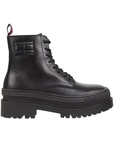 Tommy Hilfiger Lace-Up Boots - Black