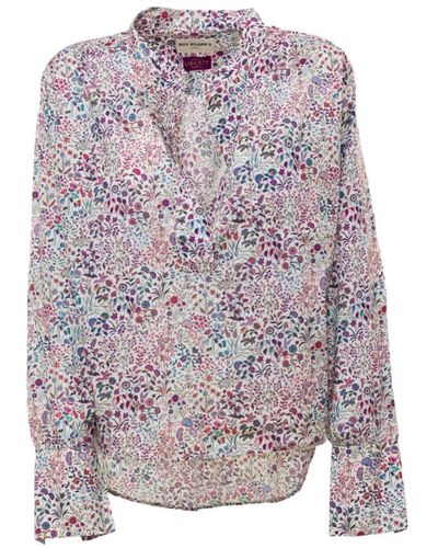 Roy Rogers Liberty muster popeline bluse - Lila
