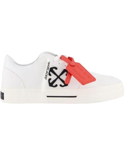 Off-White c/o Virgil Abloh Niedrige vulcanized canvas sneakers off - Rot