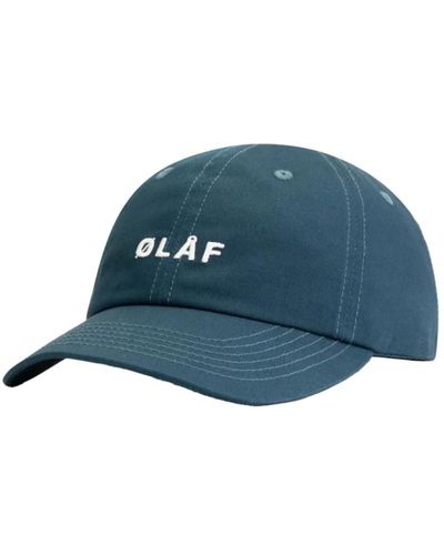 OLAF HUSSEIN Block cap cappello blu