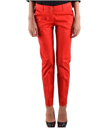 Armani Trousers > slim-fit trousers - Rouge