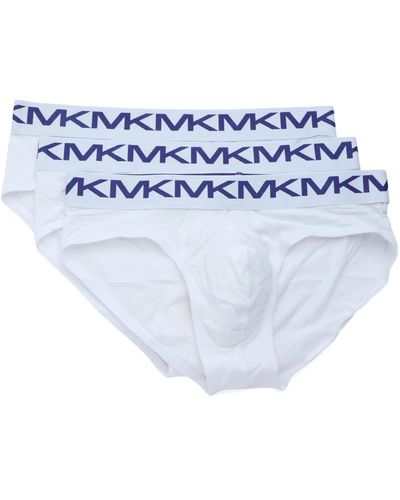 Michael Kors 3er-pack stretch factor logo print briefs - Blau
