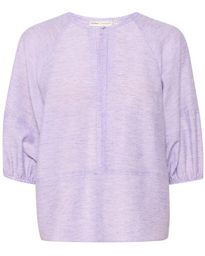 Inwear Blusa lavanda con mangas medias - Morado