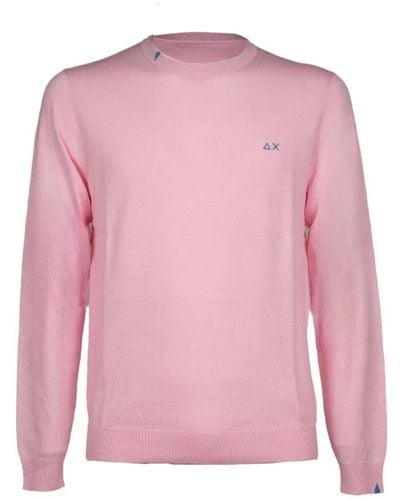 Sun 68 Round-Neck Knitwear - Pink