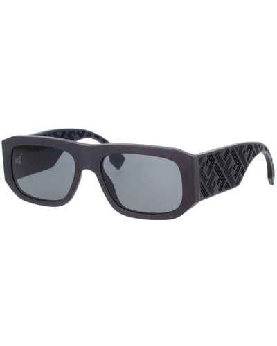 Fendi Sonnenbrille mit rechteckigem design - Grau