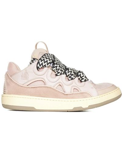 Lanvin Rosa curb lace-up sneakers - Weiß