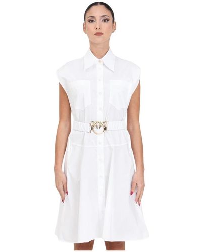 Pinko Shirt Dresses - White