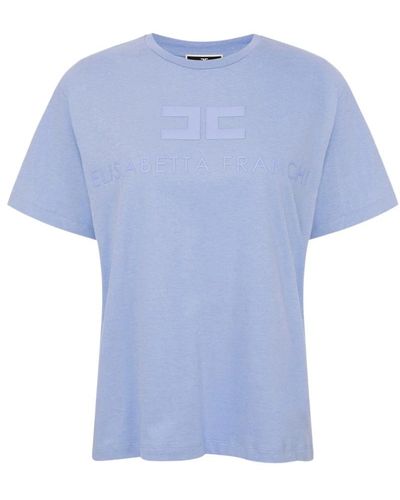 Elisabetta Franchi T-Shirts - Blue