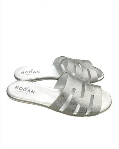 Hogan Flip Flops & Sliders - Metallic
