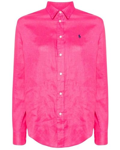Ralph Lauren Camisas de manga larga con botones - Rosa