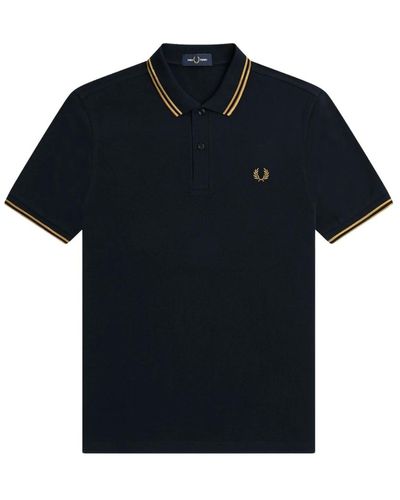 Fred Perry Slim fit twin tipped polo - Blau