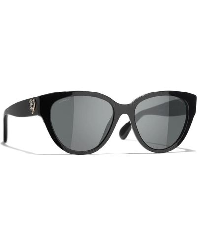 Chanel Stilvolle sonnenbrille mit acetatrahmen und organischen gläsern - Schwarz