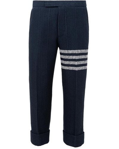 Thom Browne Straight Trousers - Blue