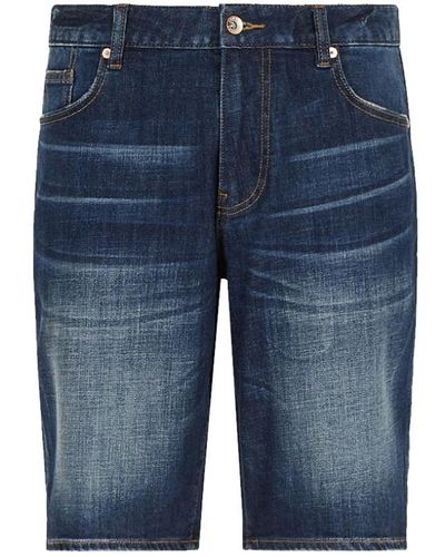 Armani Exchange Denim Shorts - Blue