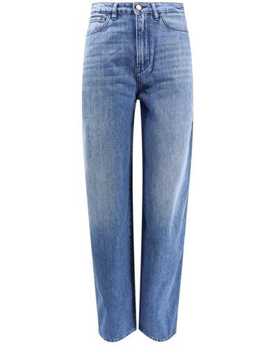 3x1 Blaue high-waist wide leg jeans