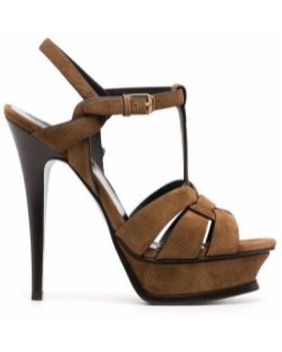 Saint Laurent High Heel Sandals - Brown