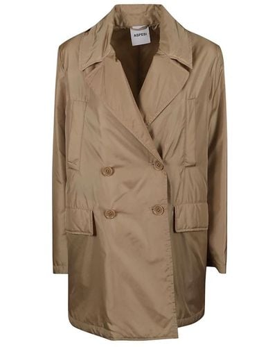 Aspesi Coats > double-breasted coats - Marron