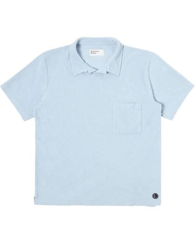 Universal Works Tops > polo shirts - Bleu