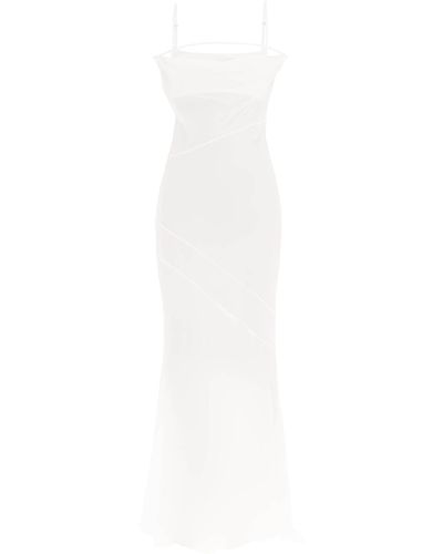 Jacquemus 'la Robe draggiu' Long Silk Dress - White
