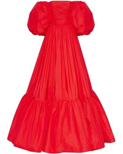 Millà Carmen Puffy Dress With Voluminous Off-The-Shoulde - Red