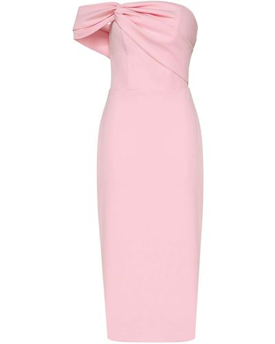 Millà Classy Midi Dress With Open Neckline - Pink