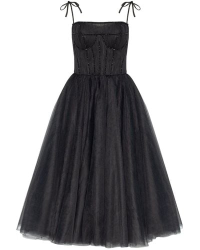 Millà Tie-Strap Cocktail Dress With The Elegant Co - Black