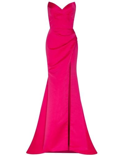 Millà Strapless Evening Gown With Thigh Slit - Pink