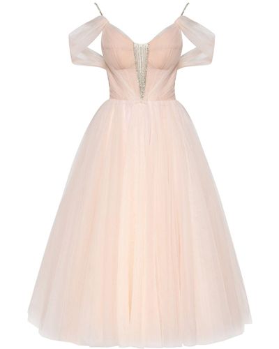 Millà Feminine Tulle Cocktail Dress With The Light Off-T - Pink