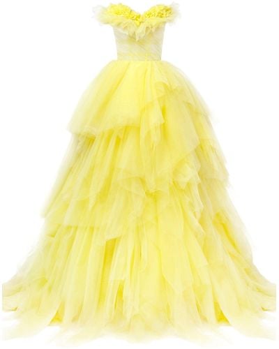 Millà Fairytale Frill-Layered Maxi Dress - Yellow